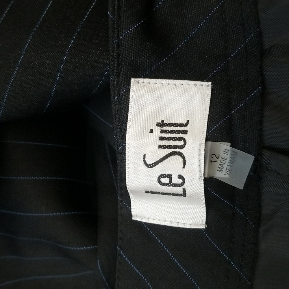 Le Suit Black Blue Pinstripe Suit - Picture 14 of 16